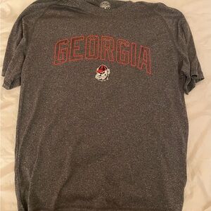 Rivalry Threads Georgia Graphic Tee - Gray and Red